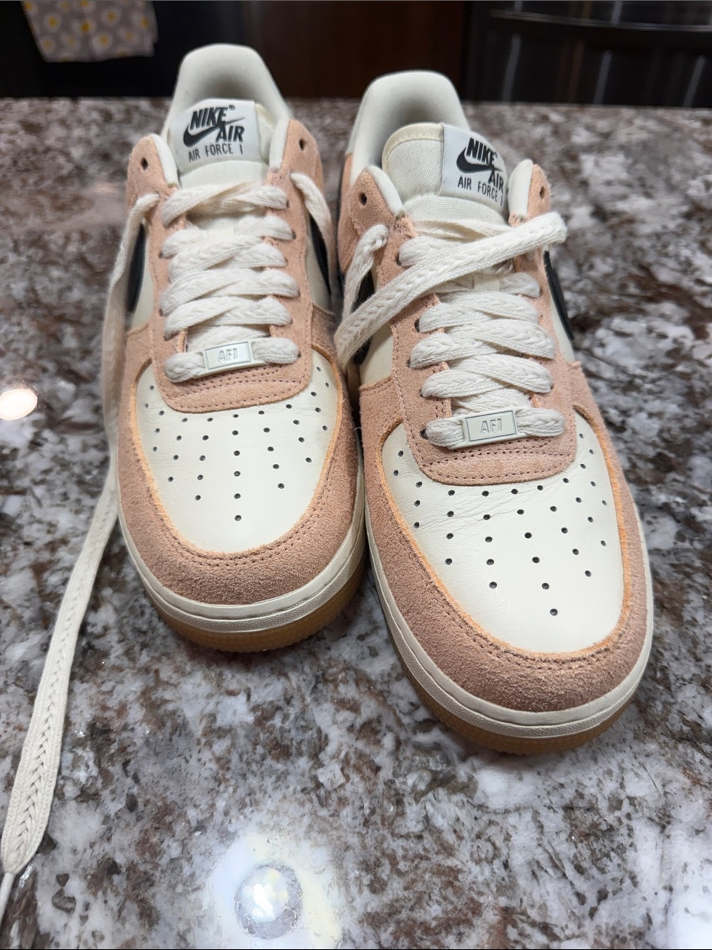 Nike Women’s Air Force 1 Low - Cream & Light Pink Suede